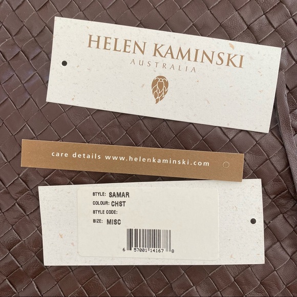 Helen Kaminski Woven Brown Leather Bag with Fringe - Picture 7 of 12